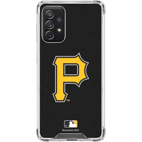MLB Pittsburgh Pirates - Solid Distressed Galaxy A72 5G Clear Case