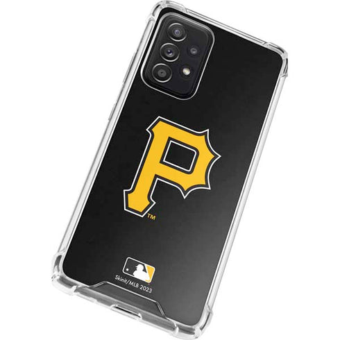 MLB Pittsburgh Pirates - Solid Distressed Galaxy A72 5G Clear Case