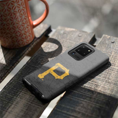MLB Pittsburgh Pirates - Solid Distressed Galaxy S20 Ultra 5G Pro Case