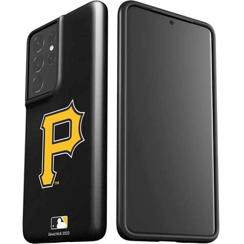 MLB Pittsburgh Pirates - Solid Distressed Galaxy S21 Ultra 5G Pro Case