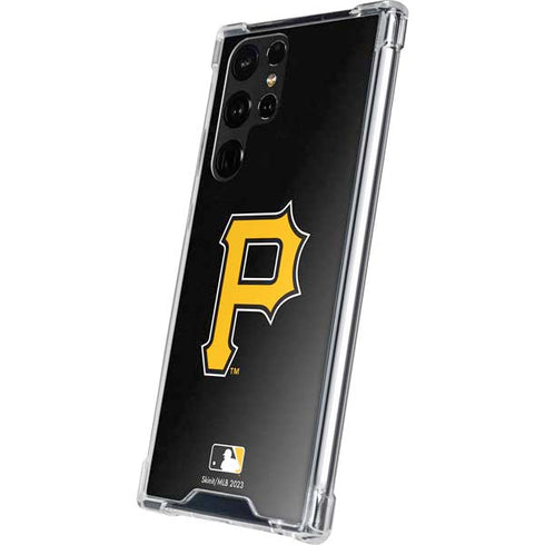 MLB Pittsburgh Pirates - Solid Distressed Galaxy S22 Ultra Clear Case