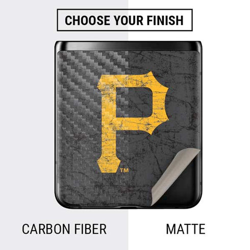 MLB Pittsburgh Pirates - Solid Distressed Galaxy Z Flip Skin
