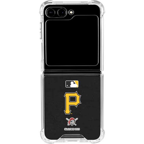 MLB Pittsburgh Pirates - Solid Distressed Galaxy Z Flip5 5G Clear Case