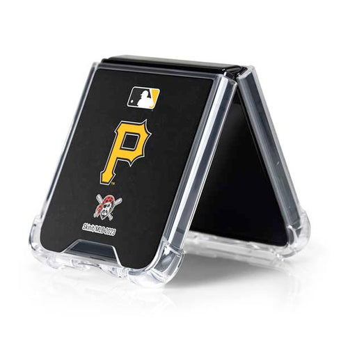MLB Pittsburgh Pirates - Solid Distressed Galaxy Z Flip5 5G Clear Case