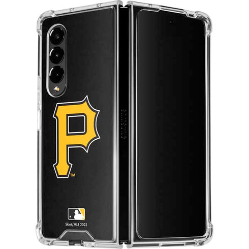 MLB Pittsburgh Pirates - Solid Distressed Galaxy Z Fold4 5G Clear Case