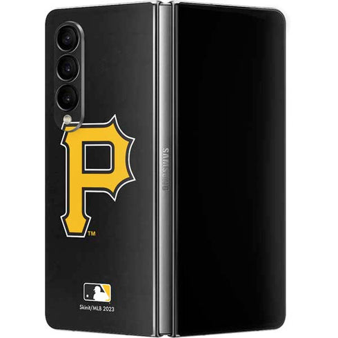 MLB Pittsburgh Pirates - Solid Distressed Galaxy Z Fold4 5G Skin