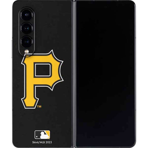 MLB Pittsburgh Pirates - Solid Distressed Galaxy Z Fold4 5G Skin