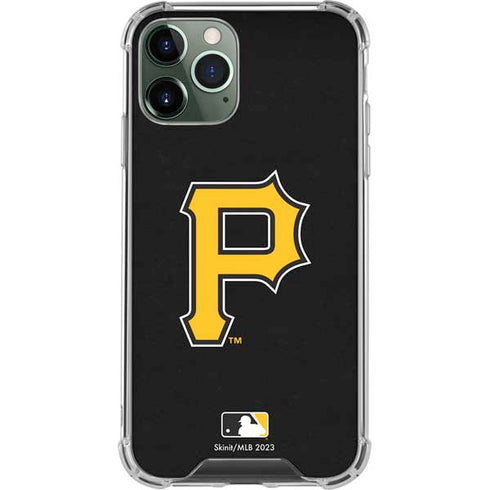 MLB Pittsburgh Pirates - Solid Distressed iPhone 11 Pro Max Clear Case