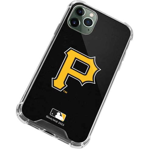 MLB Pittsburgh Pirates - Solid Distressed iPhone 12 Pro Max Clear Case
