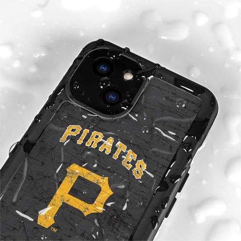 MLB Pittsburgh Pirates - Solid Distressed iPhone 13 Mini Waterproof Case