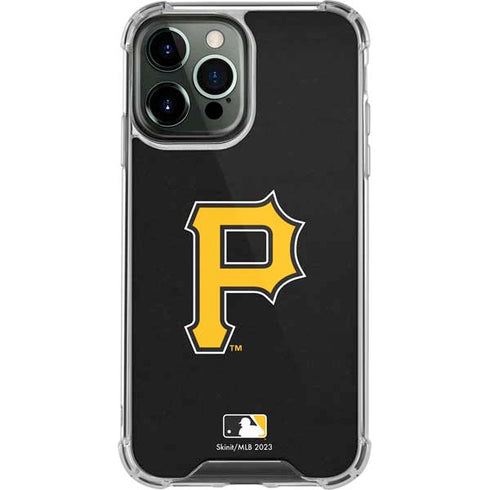 MLB Pittsburgh Pirates - Solid Distressed iPhone 13 Pro Max Clear Case