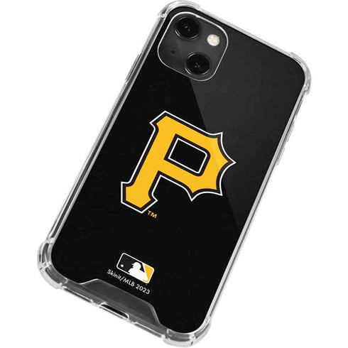 MLB Pittsburgh Pirates - Solid Distressed iPhone 14 Plus Clear Case