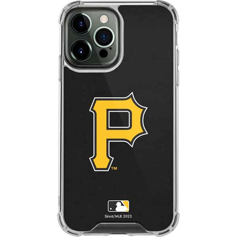 MLB Pittsburgh Pirates - Solid Distressed iPhone 14 Pro Max Clear Case