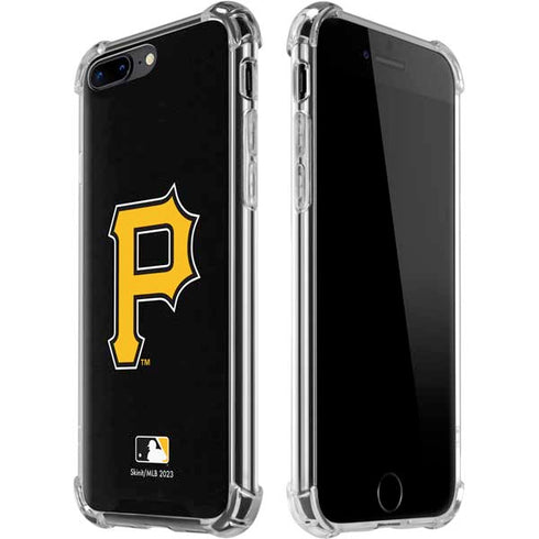 MLB Pittsburgh Pirates - Solid Distressed iPhone 7/8 Plus Clear Case