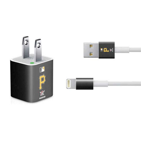 MLB Pittsburgh Pirates - Solid Distressed iPhone Charger (5W USB) Skin