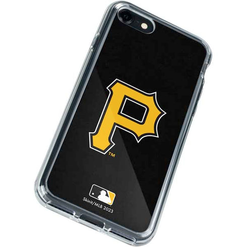 MLB Pittsburgh Pirates - Solid Distressed iPhone SE (2nd & 3rd Gen) Clear Case