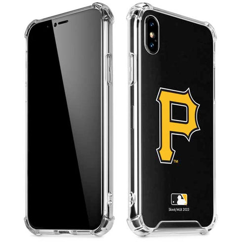 MLB Pittsburgh Pirates - Solid Distressed iPhone XS Max Clear Case