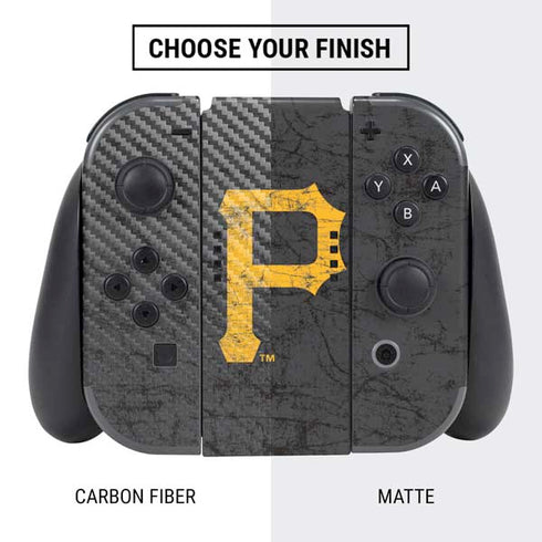 MLB Pittsburgh Pirates - Solid Distressed Nintendo Switch Bundle Skin