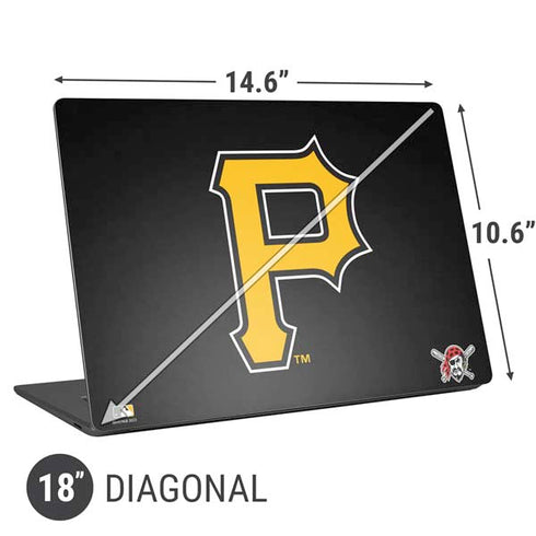 MLB Pittsburgh Pirates - Solid Distressed Universal Laptop 18in (14.6 x 10.6in) Skin