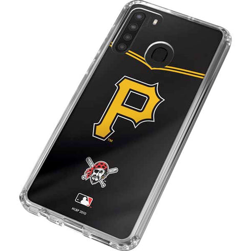 MLB Pittsburgh Pirates Alternate/Away Jersey Galaxy A21 Clear Case