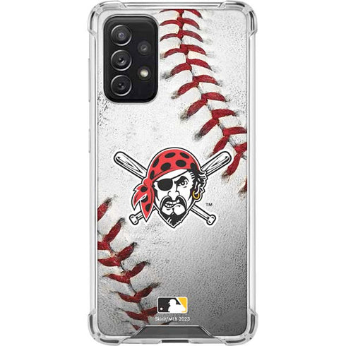 MLB Pittsburgh Pirates Game Ball Galaxy A72 5G Clear Case