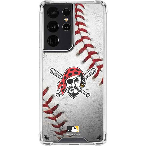 MLB Pittsburgh Pirates Game Ball Galaxy S21 Ultra 5G Clear Case