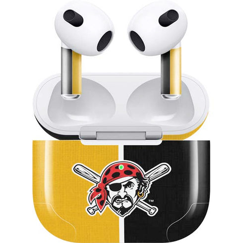 MLB Pittsburgh Pirates Split Apple AirPods (3rd Gen 2021) Skin