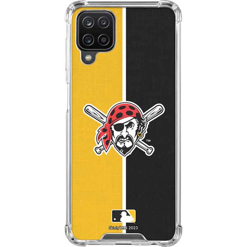 MLB Pittsburgh Pirates Split Galaxy A12 Clear Case