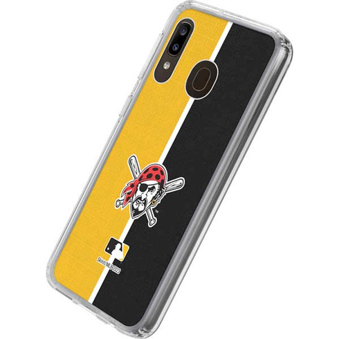 MLB Pittsburgh Pirates Split Galaxy A20 Clear Case