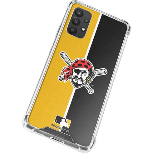 MLB Pittsburgh Pirates Split Galaxy A32 5G Clear Case