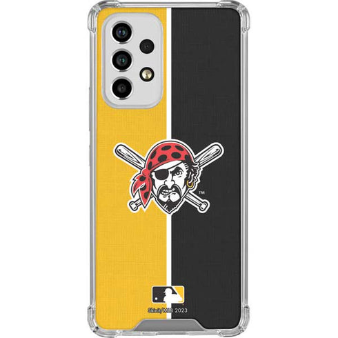 MLB Pittsburgh Pirates Split Galaxy A53 5G Clear Case