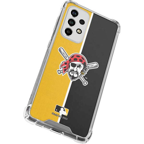 MLB Pittsburgh Pirates Split Galaxy A53 5G Clear Case