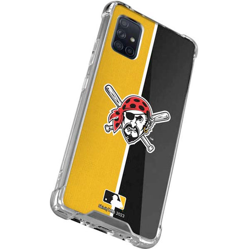 MLB Pittsburgh Pirates Split Galaxy A71 5G Clear Case