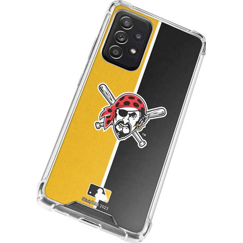 MLB Pittsburgh Pirates Split Galaxy A72 5G Clear Case