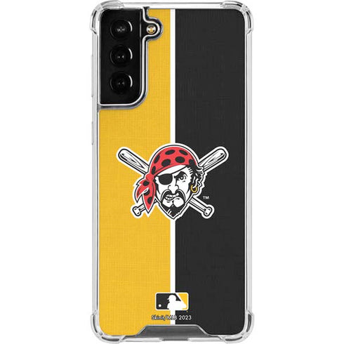 MLB Pittsburgh Pirates Split Galaxy S21 FE Clear Case