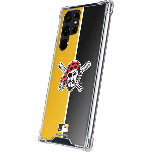 MLB Pittsburgh Pirates Split Galaxy S22 Ultra Clear Case