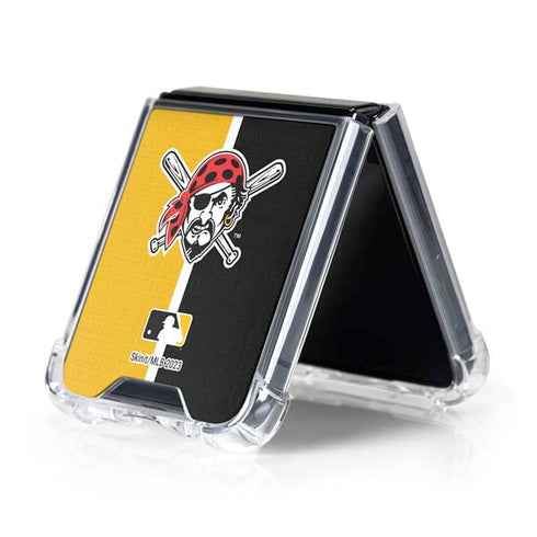 MLB Pittsburgh Pirates Split Galaxy Z Flip5 5G Clear Case