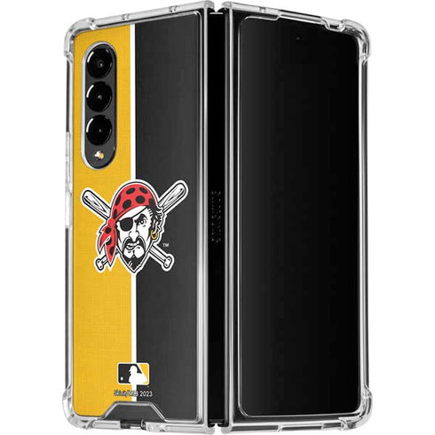 MLB Pittsburgh Pirates Split Galaxy Z Fold4 5G Clear Case