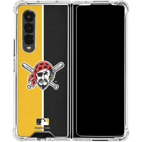 MLB Pittsburgh Pirates Split Galaxy Z Fold4 5G Clear Case