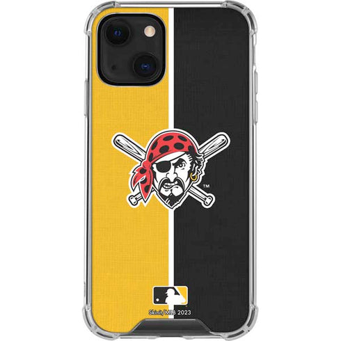 MLB Pittsburgh Pirates Split iPhone 15 Plus Clear Case