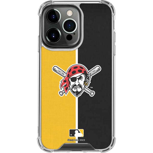 MLB Pittsburgh Pirates Split iPhone 15 Pro Clear Case