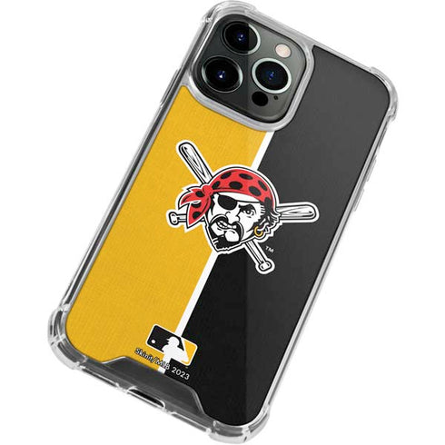 MLB Pittsburgh Pirates Split iPhone 14 Pro Clear Case