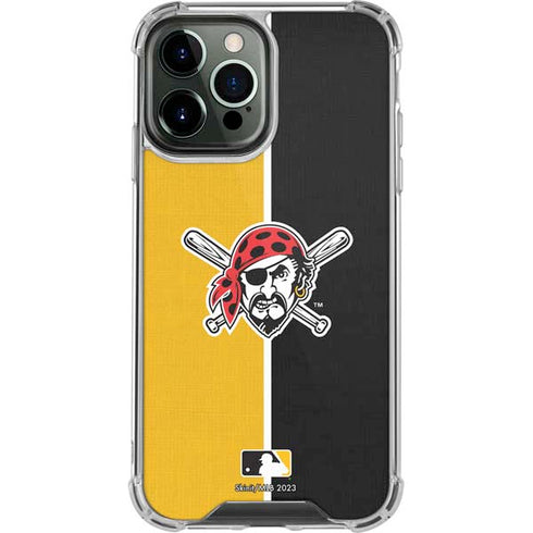 MLB Pittsburgh Pirates Split iPhone 14 Pro Max Clear Case