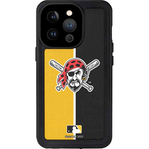 MLB Pittsburgh Pirates Split iPhone 14 Pro Waterproof Case
