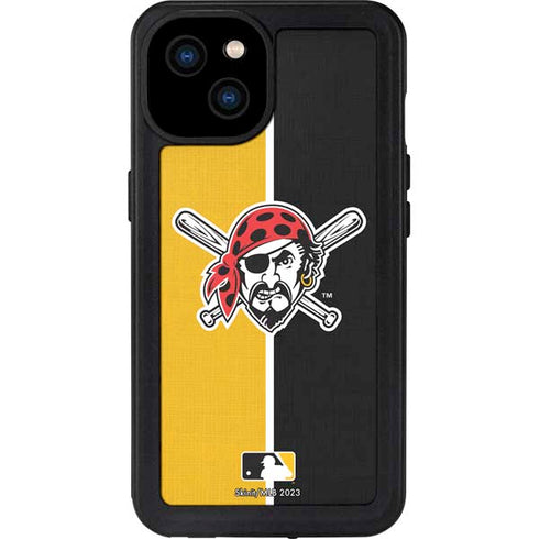 MLB Pittsburgh Pirates Split iPhone 15 Plus Waterproof Case