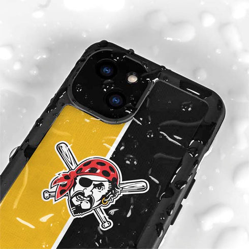 MLB Pittsburgh Pirates Split iPhone 15 Plus Waterproof Case