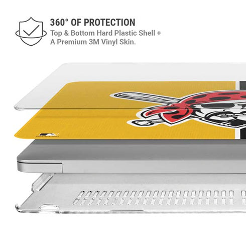 MLB Pittsburgh Pirates Split MacBook Pro 13in (2020) Case plus Skin