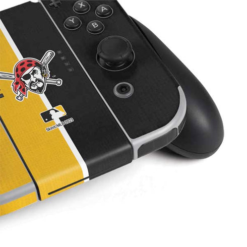 MLB Pittsburgh Pirates Split Nintendo Switch OLED (2021) Skin