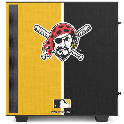 MLB Pittsburgh Pirates Split NZXT H510 Compact ATX Mid-Tower Case Skin