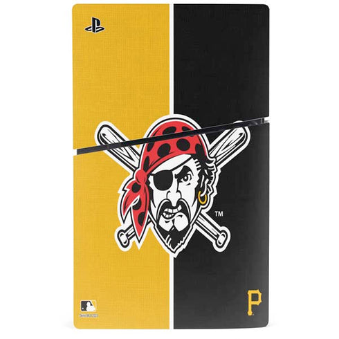 MLB Pittsburgh Pirates Split PS5 Slim Digital Edition Console Skin